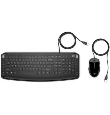 Комплект (клавиатура/мышь) проводной HP Pavilion 200 RUS (black) cons