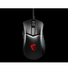 Мышь проводная игровая MSI Clutch GM51 Lightweight,  Wired, FriXionFree cable, DPI 6400 (max. 26000 by software), 3 Zone RGB lighting, Right handed, 75g,  Black