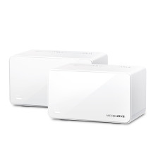 Wi-Fi MESH система Mercusys Halo H90X(2-pack) AX6000 Wi-Fi 6 система, до 1148 Мбит/с на 2,4 ГГц + до 4804 Мбит/с на 5 ГГц, встр. антенны, 1 порт 2,5 Гбит/с, 2 гиг. порта (комплект 2 шт.)