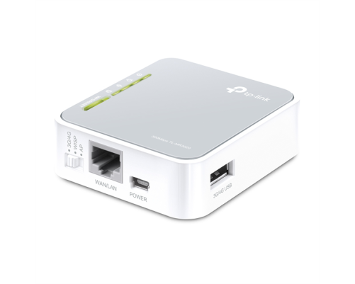 Маршрутизатор TP-Link TL-MR3020, N300 3G/4G, до 300 Мбит/с на 2,4 ГГц, 1 порт WAN/LAN 100 Мбит/с, 1 порт USB 2.0 для USB-модема