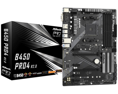 Материнская плата ASROCK B450 PRO4 R2.0  (AM4)