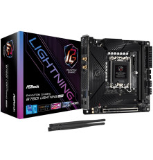 Материнская плата ASROCK B760I LIGHTNING WIFI, LGA1700, B760, 2*DDR5, 3*SATA, 2*M.2, 5*USB 3.2, Type-C, 1*PCIx16, 1xM.2 (Key E), HDMI+DP, mIATX