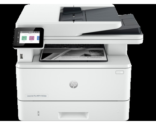 Многофункциональное устройство HP LaserJet Pro MFP 4103dw (p/c/s, A4, 40 ppm, 512Mb, Duplex, 2 trays 100+250,ADF 50, USB 2.0/GigEth,WiFi, W1510A in box, repl.W1A28A)