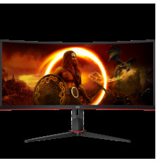 Монитор 34" AOC CU34G2X Curved 3440x1440@144Hz VA LED 21:9 1ms 2*HDMI 2*DP 4*USB3,0 80M:1 178/178 300cd HAS Tilt Swivel Black-Red