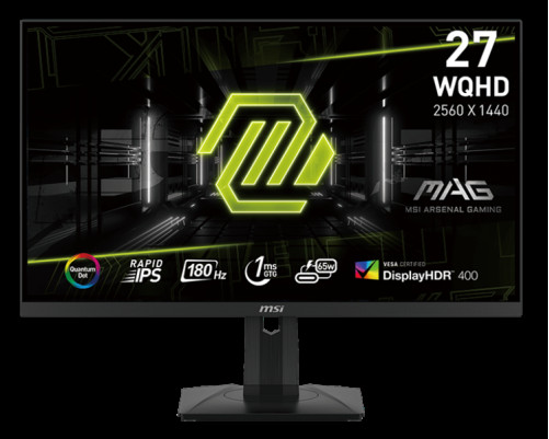 Монитор MSI MAG 274QRF QD E2 27'' 2560x1440, Rapid IPS, 178/178, 1мс, 400nit, 1000:1, 180Hz, DP/2HDMI, 2xUSBA/1xUSB-B/1xUSB-C(altDP), LTSP, Black-