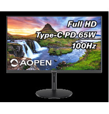 Монитор 23,8'' AOPEN by ACER 24SH2YEbmihux IPS, 1920x1080, 1 / 4ms, 250cd, 100Hz, 1xHDMI(1.4) + 1xType-C(65W) + Audio out, Speakers 1Wx2, FreeSync, H.Adj. 80   (by ACER)