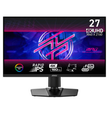 Монитор MSI MPG 274URF QD 27" 16:9 UHD(3840x2160)Rapid IPS Flat,0,5ms,HDR400,1000:1,100M:1,400nit,178/178,2xHDMI 2,1,DP 1,4,USB-C,2xUSB Type-A,USB Type-B,Tilt,Swivel,Height,VESA,160Hz,Black,1y w-ty