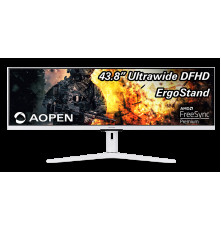 Монитор 43,8'' AOPEN by ACER 43XV1CPwmiiphx 32:9, IPS, 3840x1080, 1ms, 350, 400cd, 120Hz, 2xHDMI(2.0, 1.4) + 1xDP(1.2) + Audio out, Speakers 2Wx2, White, H.Adj. 95 (by ACER)