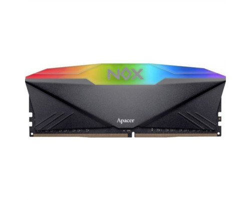 Оперативная память Apacer  DDR4  16GB  3200MHz DIMM NOX RGB Black Gaming Memory (PC4-25600) CL16 1.35V Intel XMP 2.0, Heat Sink (Retail) 1024*8 (AH4U16G32C28YNBAA-1)