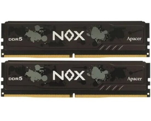 Оперативная память Apacer  DDR5  32GB  5600MHz DIMM NOX Black Gaming Memory (PC5-44800) CL40 1.25V (Retail) 2048*8  Kit (2x16GB) Heat Sink (Retail) (AH5U32G56C522MBAA-2)