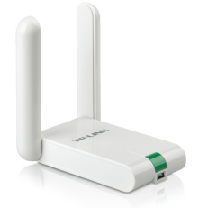 Адаптер Wi-Fi внешний TP-Link TL-WN822N, N300 Wi-Fi, до 300 Мбит/с на 2,4 ГГц, 2 внешние антенны с высоким коэффициентом усиления, Mini USB 2.0, удлинительный кабель, кнопка WPS