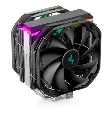 Вентилятор для процессора DEEPCOOL AS500 PLUS LGA20XX/1700/1200/115X/AM5/AM4 (TDP 220W, PWM, ARGB Led, DUAL Fan 140mm, 5 тепл. Трубок ) RET