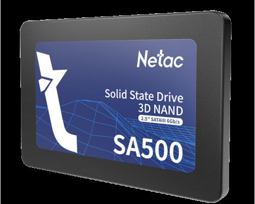 Твердотельный накопитель Netac SA500 960GB 2.5 SATAIII 3D NAND, R/W up to 530/475MB/s, TBW 480TB