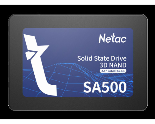 Твердотельный накопитель Netac SA500 960GB 2.5 SATAIII 3D NAND, R/W up to 530/475MB/s, TBW 480TB