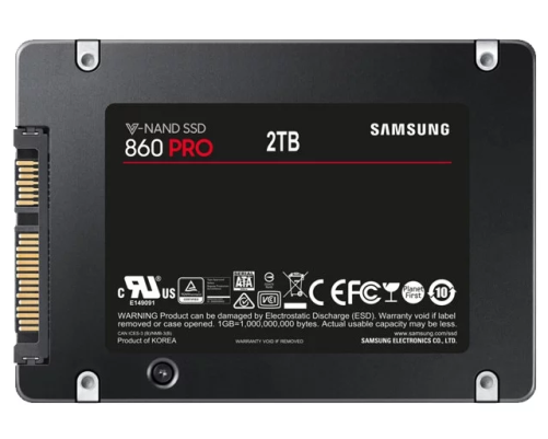 Твердотельный накопитель 2.5" 2TB Samsung SATA III 860 PRO (R560/W530MB/s) (MZ-76P2T0BW)