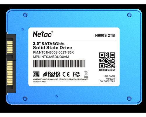 Твердотельный накопитель Netac N600S, 2TB, 2.5"