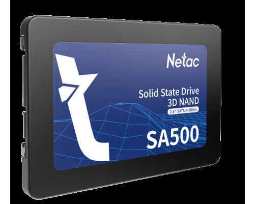 Твердотельный накопитель Netac SA500 960GB 2.5 SATAIII 3D NAND, R/W up to 530/475MB/s, TBW 480TB