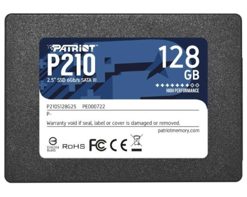 Твердотельный накопитель Patriot P210 128GB SATA3 2.5" 450/430 128GB 3D