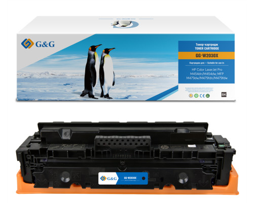 Картридж G&G 415X для HP CLJ M454/M479, с чипом, (7500стр.), черный, (аналог W2030X)