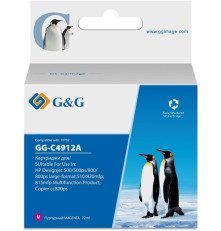 Картридж Cartridge G&G 82 для DesignJet 500/510/800/815/120, пурпурный (69 мл)