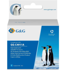 Картридж Cartridge G&G 82 для DesignJet 500/510/800/815/120, голубой (69 мл)