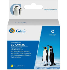 Картридж Cartridge G&G 82 для DesignJet 500/510/800/815/120, желтый (69 мл)