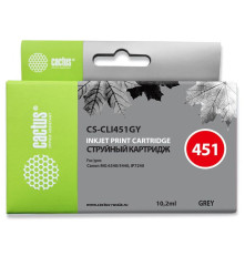 Картридж струйный Cactus CS-CLI451GY серый (10.2мл) для Canon MG6340/5440/IP7240