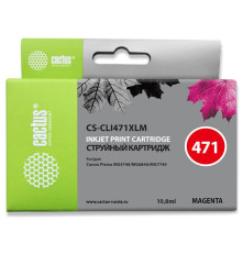 Картридж струйный Cactus CS-CLI471XLM CLI-471XL M пурпурный (10.8мл) для Canon TS5040/MG5740/MG6840/MG7740