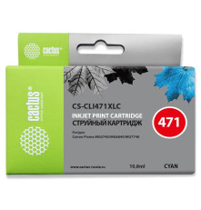 Картридж струйный Cactus CS-CLI471XLC CLI-471XL C голубой (10.8мл) для Canon TS5040/MG5740/MG6840/MG7740