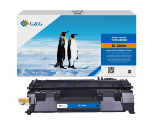 Картридж G&G 05A для HP LJ P2035/P2055/M401/M425; Canon LBP6300/6310/6650/6670 (2300 стр.) (аналог CE505A)