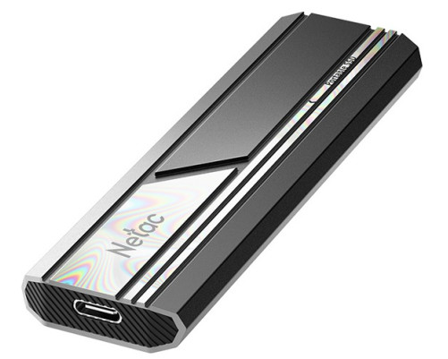 Внешний накопитель SSD Netac ZX10 2TB USB 3.2 Gen 2 Type-C External SSD, R/W up to 1050/1050MB/s, with USB C to A cable and 10Gbps USB C to C cable