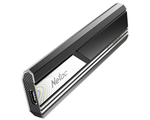 Внешний накопитель SSD Netac ZX10 2TB USB 3.2 Gen 2 Type-C External SSD, R/W up to 1050/1050MB/s, with USB C to A cable and 10Gbps USB C to C cable