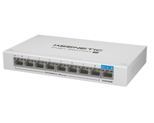 Коммутатор Keenetic PoE+ Switch 9 (KN-4710) (L2) 9x1Гбит/с 8PoE+ 120W Коммутатор неуправляемый