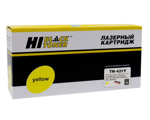 Тонер-картридж Hi-Black (HB-TN-421Y) для Brother HL-L8260/8360/MFC L8690/8900/DCP L8410, желтый (1800 стр.)