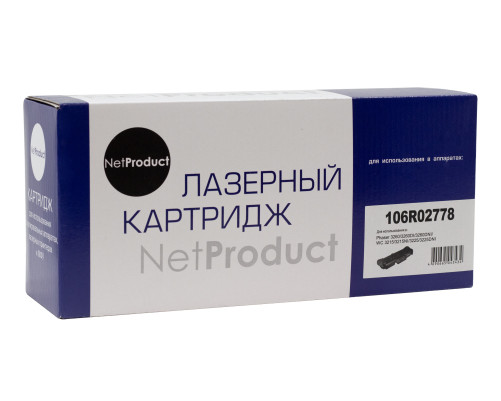Тонер-картридж NetProduct (N-106R02778) для Xerox Phaser 3052/3260/WC 3215/3225, (3000 стр.)(новая прошивка)