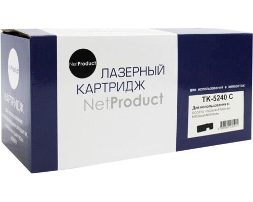 Тонер-картридж NetProduct (N-TK-5240C) для Kyocera P5026cdn/M5526cdn, голубой (3000 стр.)