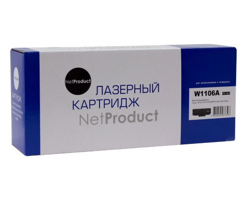 Картридж NetProduct (N-W1106A) для HP Laser 107a/107r//MFP135a/135r/135w/137, (1000 стр.) без чипа