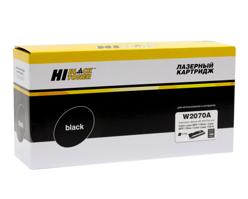 Тонер-картридж Hi-Black (HB-W2070A) для HP CL 150a/150nw/MFP178nw/179fnw, 117A, черный (1000 стр.)