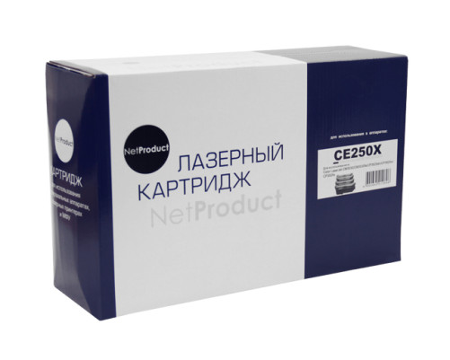 Картридж NetProduct для HP CLJ CP3525/CM3530, Восстановленный, черный (10500 стр.)