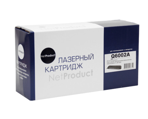 Картридж NetProduct (N-Q6002A) для HP CLJ 1600/2600/2605, Восстановленный, желтый (2000 стр.)