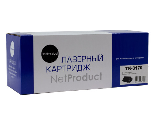 Тонер-картридж NetProduct (N-TK-3170) для Kyocera P3050dn/P3055dn/P3060dn, (15500 стр.) с чипом
