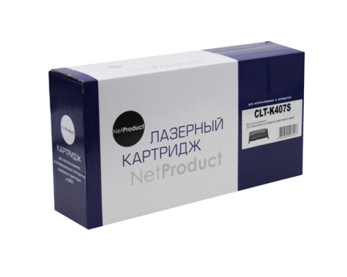 Тонер-картридж NetProduct (N-CLT-K407S) для Samsung CLP-320/320n/325/CLX-3185, черный (1500 стр.)