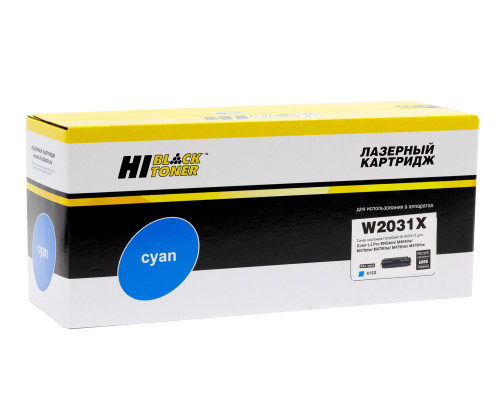 Картридж Hi-Black (HB-W2031X) для HP Color LaserJet Pro M454dn/M479dw, №415X, голубой (6000 стр.) без чипа