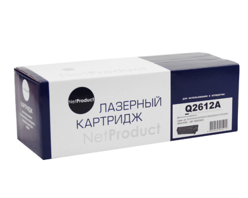 Картридж NetProduct (N-Q2612A) для HP LJ 1010/1020/3050, (2000 стр.)