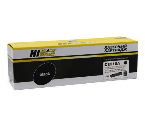 Тонер-картридж Hi-Black (HB-CE310A) для HP CLJ CP1025/1025nw/Pro M175, № 126A, черный (1200 стр.)