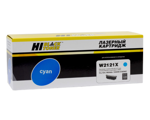 Картридж Hi-Black (HB-W2121X) для HP CLJ Enterprise M554dn/555DN/555x/578f/578DN, голубой (10000 стр.) без чипа