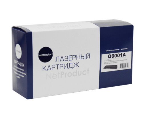 Картридж NetProduct (N-Q6001A) для HP CLJ 1600/2600/2605, Восстановленный, голубой (2000 стр.)