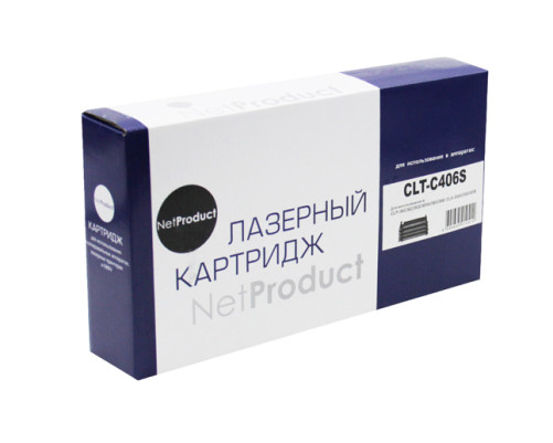 Тонер-картридж NetProduct (N-CLT-C406S) для Samsung CLP-360/365/368/CLX-3300/3305, голубой (1000 стр.)