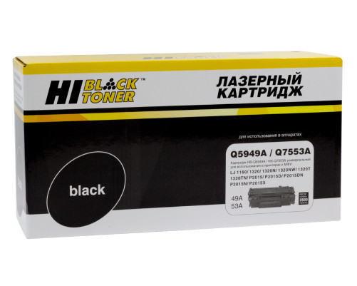 Картридж Hi-Black (HB-Q5949A/Q7553A) для HP LJ 1160/1320/P2015/ Canon 715, Универс, (3500 стр.)