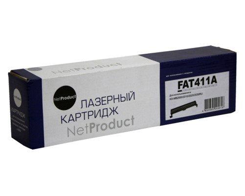 Тонер-картридж NetProduct (N-KX-FAT411A) для Panasonic KX-MB1900/2000/2020/2030/2051, (2000 стр.)